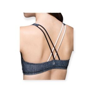 HTF: Lululemon ॐ Free to Be Bra ॐ Burlap Texture Black Dune ॐ 10 ॐ Hot Yoga Mesh